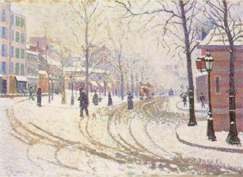 Paul Signac Le Boulevard De Clichy La Neige oil painting image